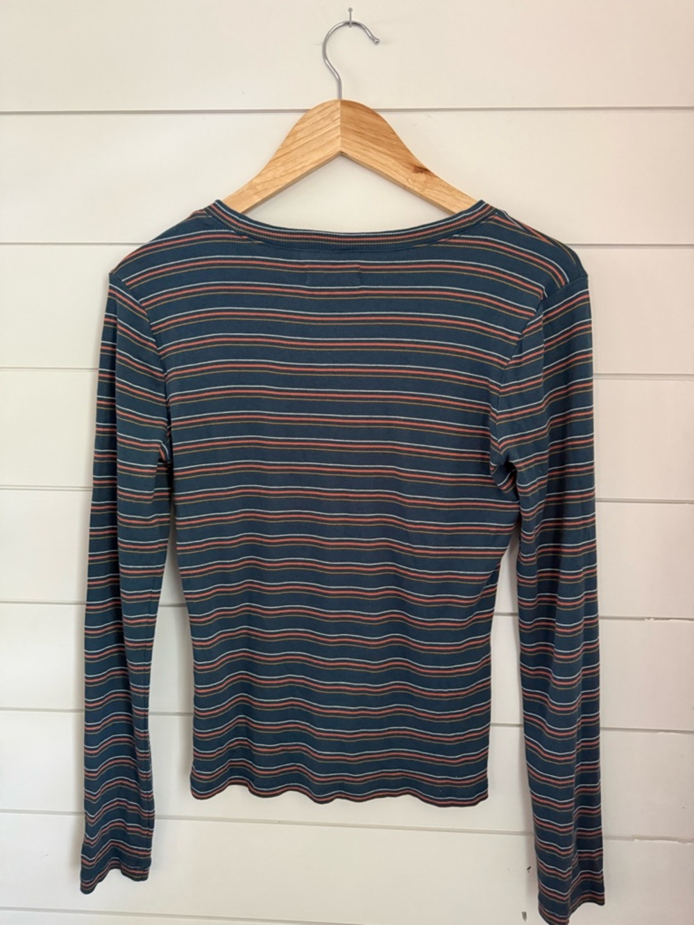 Madewell striped long-sleeve crewneck top - Picture 4 of 6